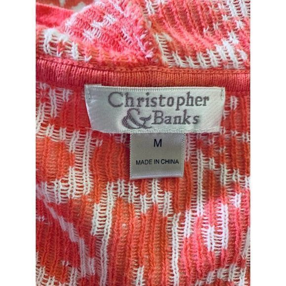 Christopher & Banks Pink & White Floral Sweater M - Picture 4 of 5